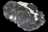 Purple, Cubic, Fluorite with Calcite Crystals - Pakistan #90646-2